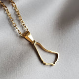 Barbados Outline Map Pendant - Iṣura