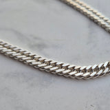 925 Sterling Silver 6.2mm Diamond Cut Cuban Link Chain