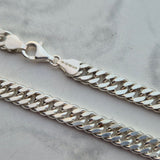 925 Sterling Silver 6.2mm Diamond Cut Cuban Link Chain