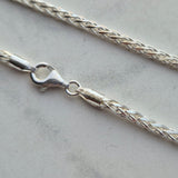 925 Sterling Silver 2.7mm Spiga Chain