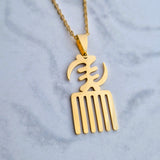 Gye Nyame Duafe Necklace
