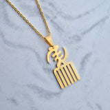 Gye Nyame Duafe Necklace