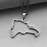 Dominican Republic Outline Map Pendant - Iṣura