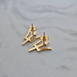 Barbados Trident Stud Earrings - Iṣura