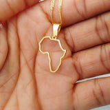 Africa Map Hollow Pendant - Iṣura