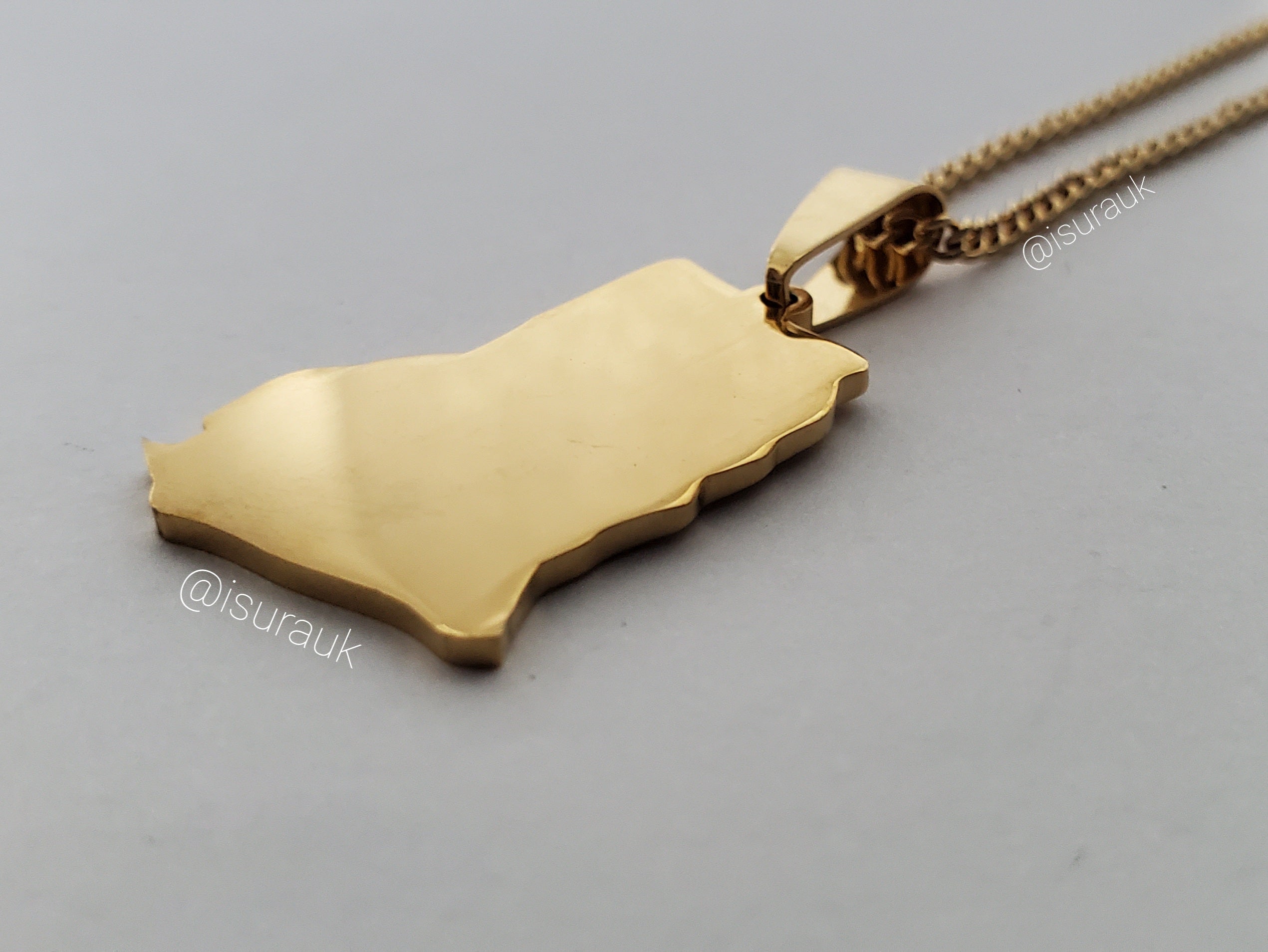 Ghana Plain Map Pendant - Iṣura