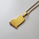 Ghana Plain Map Pendant - Iṣura