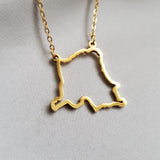 Congo Kinshasa Outline Map Pendant - Iṣura