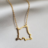 Congo Kinshasa Outline Map Pendant - Iṣura