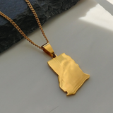 Ghana Plain Map Pendant - Iṣura