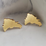 Iṣura Dominican Republic Stud Earrings Stainless Steel Gold Plated Non Tarnish Earrings Isura Jewellery