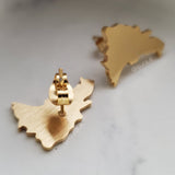 Iṣura Dominican Republic Stud Earrings Stainless Steel Gold Plated Non Tarnish Earrings Isura Jewellery
