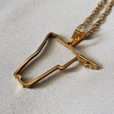 Namibia Outline Pendant - Iṣura