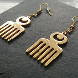 Duafe Adinkra Drop Earrings - Iṣura
