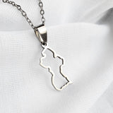 Guyana Outline Map Pendant