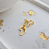 Small Africa Outline Stud Earrings - Iṣura