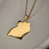 Uganda Map Pendant