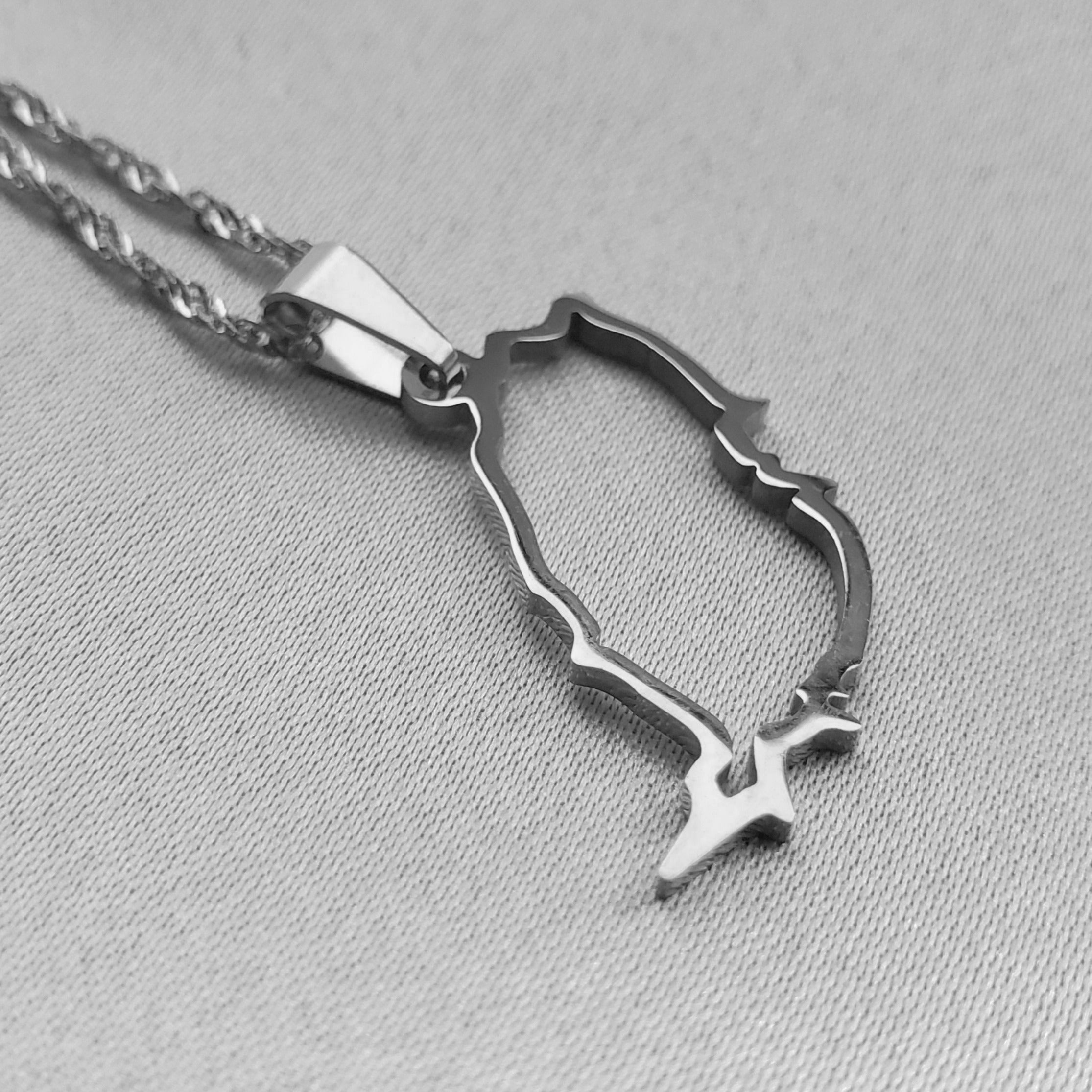 Grenada Island Outline Pendant - Iṣura