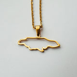 Jamaica Outline Map Pendant - Iṣura