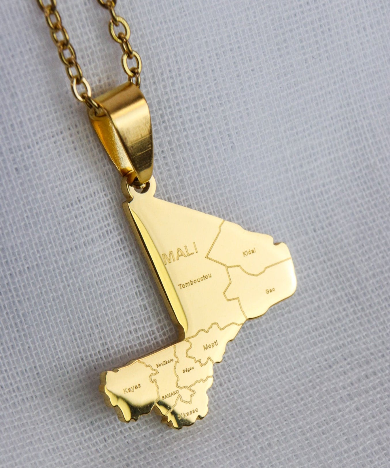 Mali City Map Pendant - Iṣura