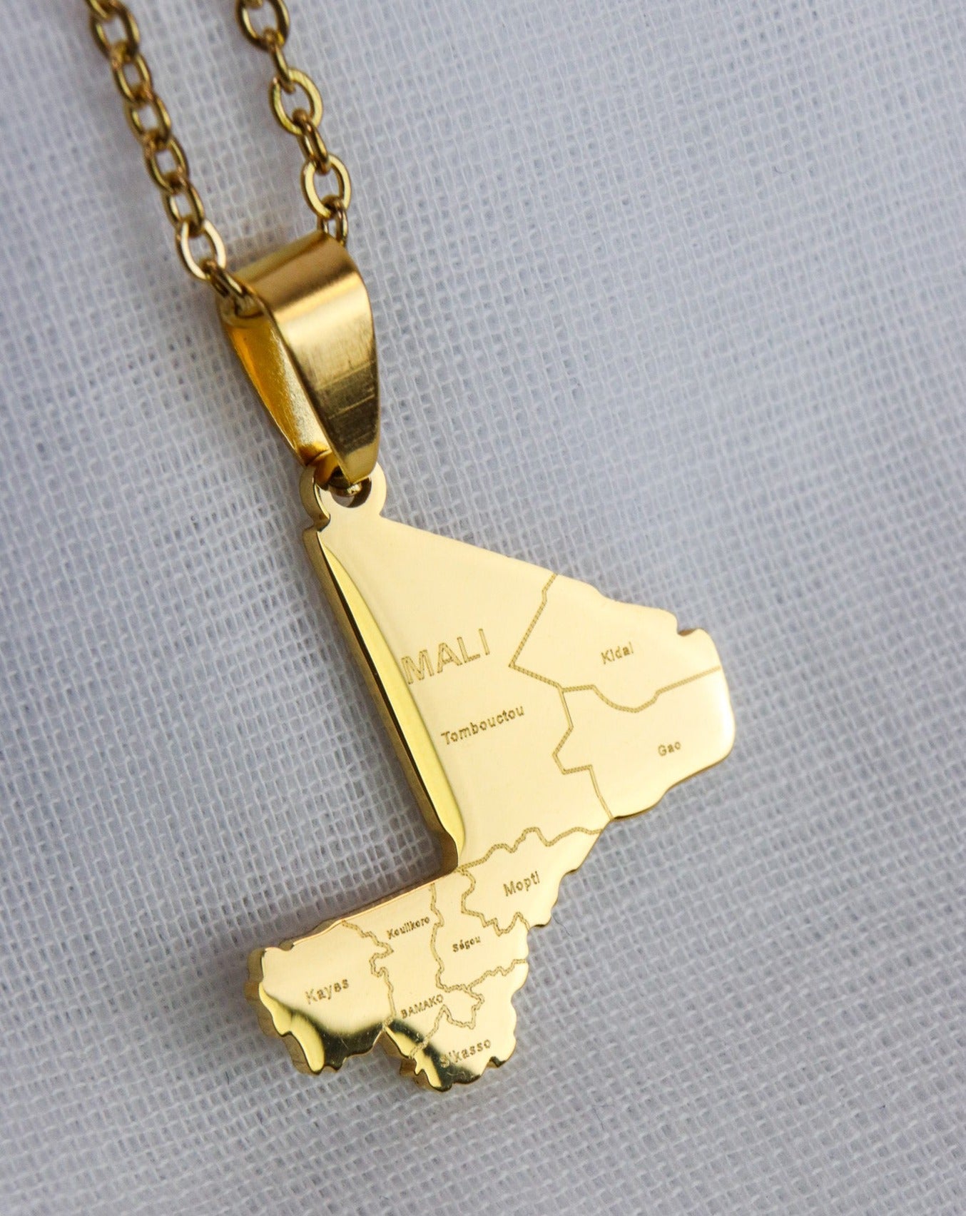 Mali City Map Pendant - Iṣura