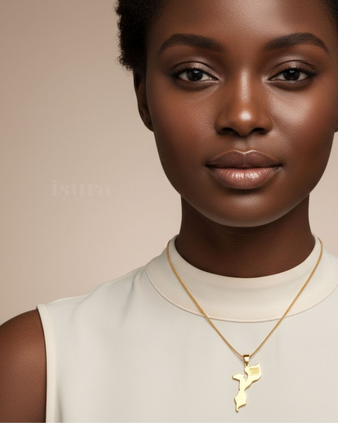 Mozambique Flag Map Pendant - Iṣura