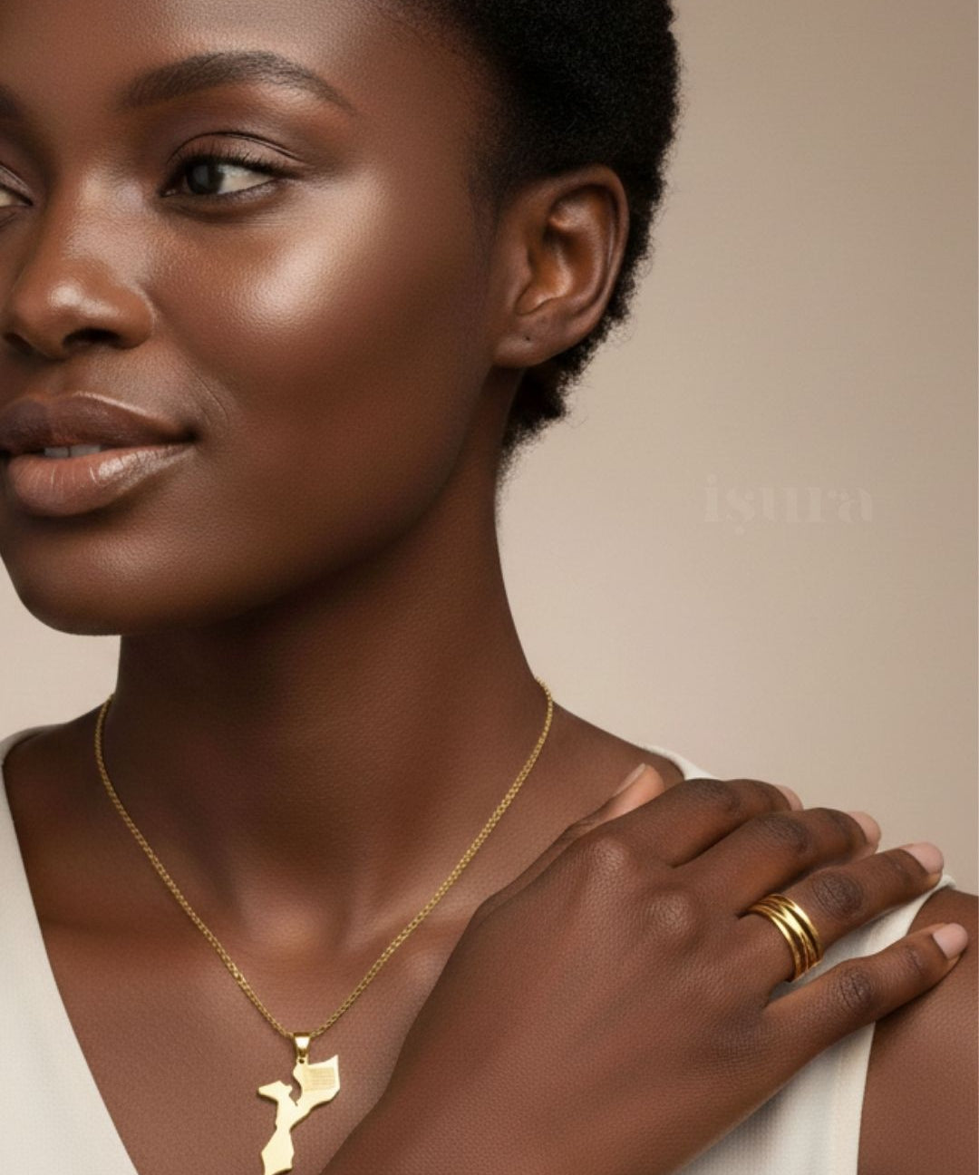 Mozambique Flag Map Pendant - Iṣura