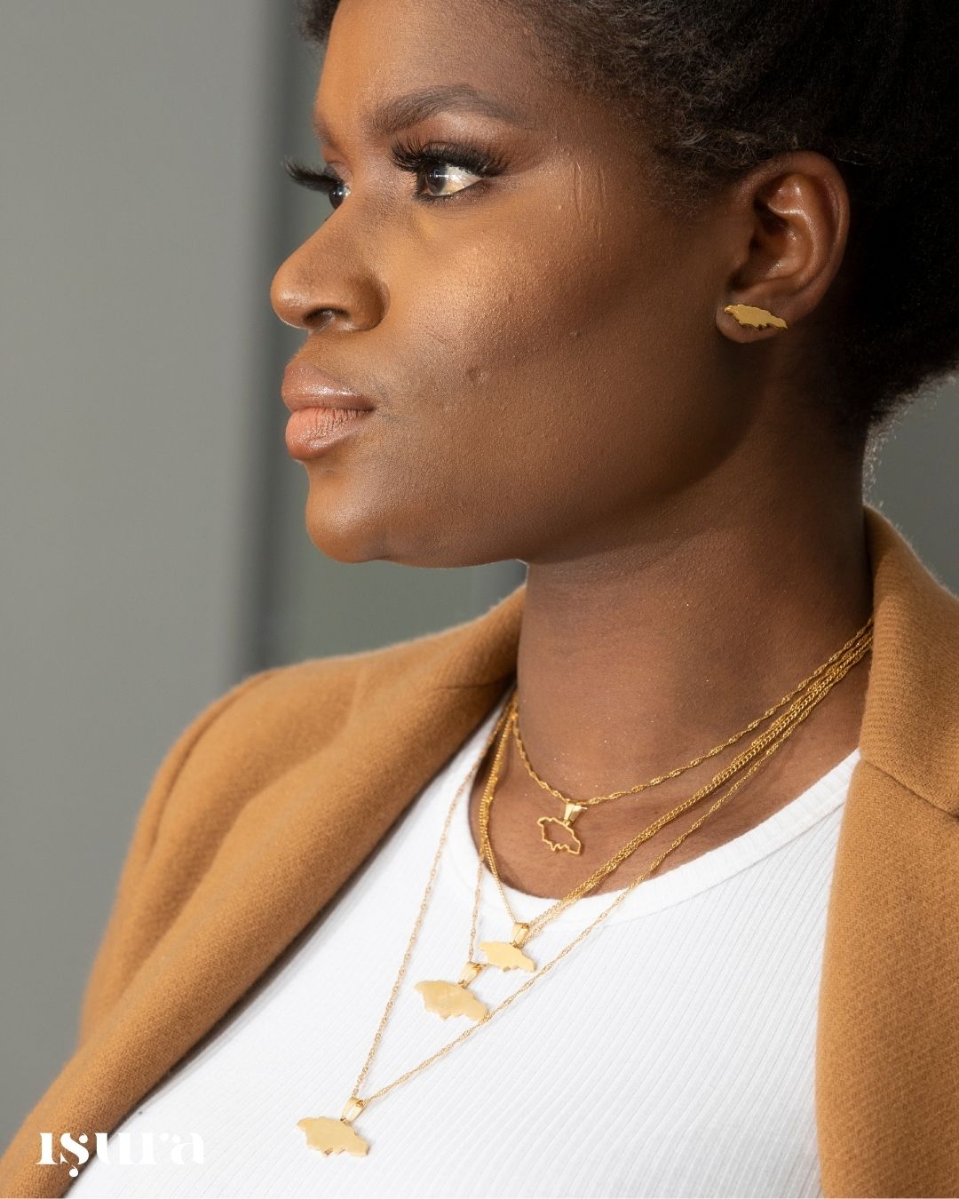 Jamaica Stud Earrings - Iṣura