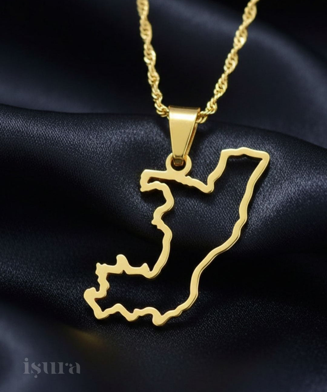 Congo Brazzaville Outline Map - Iṣura