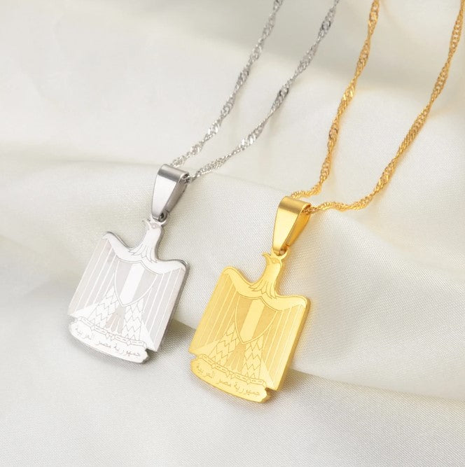 Egypt Eagle Coat of Arms Pendant - Iṣura