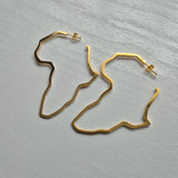 Africa Outline Earrings - Iṣura