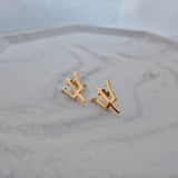 Barbados Trident Stud Earrings - Iṣura