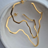 Africa Outline Earrings - Iṣura