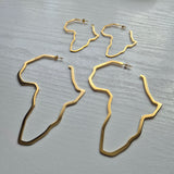 Africa Outline Earrings - Iṣura