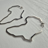 Africa Outline Earrings - Iṣura
