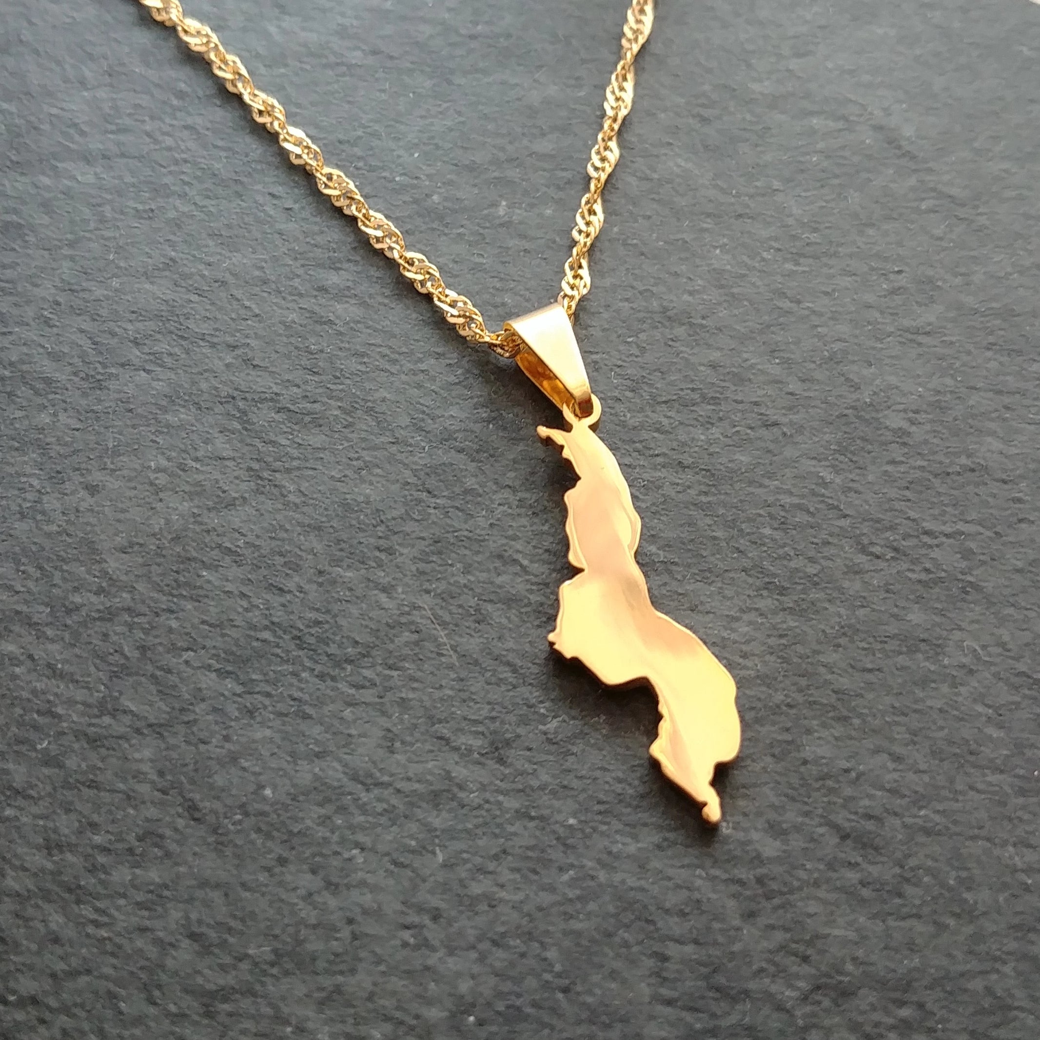 Malawi Map Pendant - Iṣura
