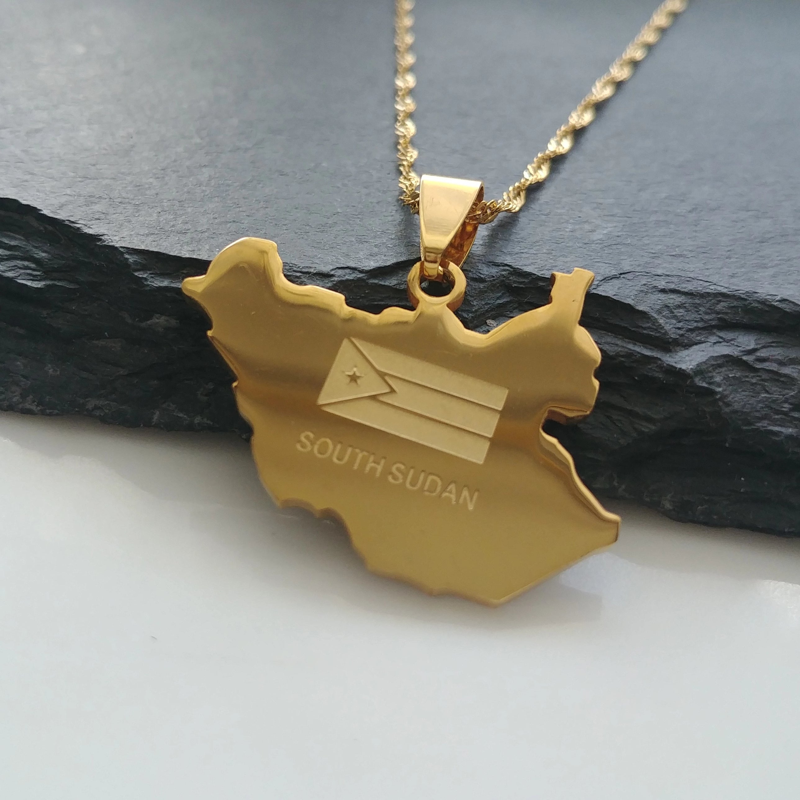South Sudan Flag Pendant - Iṣura