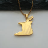 Trinidad & Tobago Plain Map Pendant - Iṣura