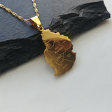Mauritius City Map Pendant - Iṣura