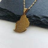 Mauritius City Map Pendant - Iṣura