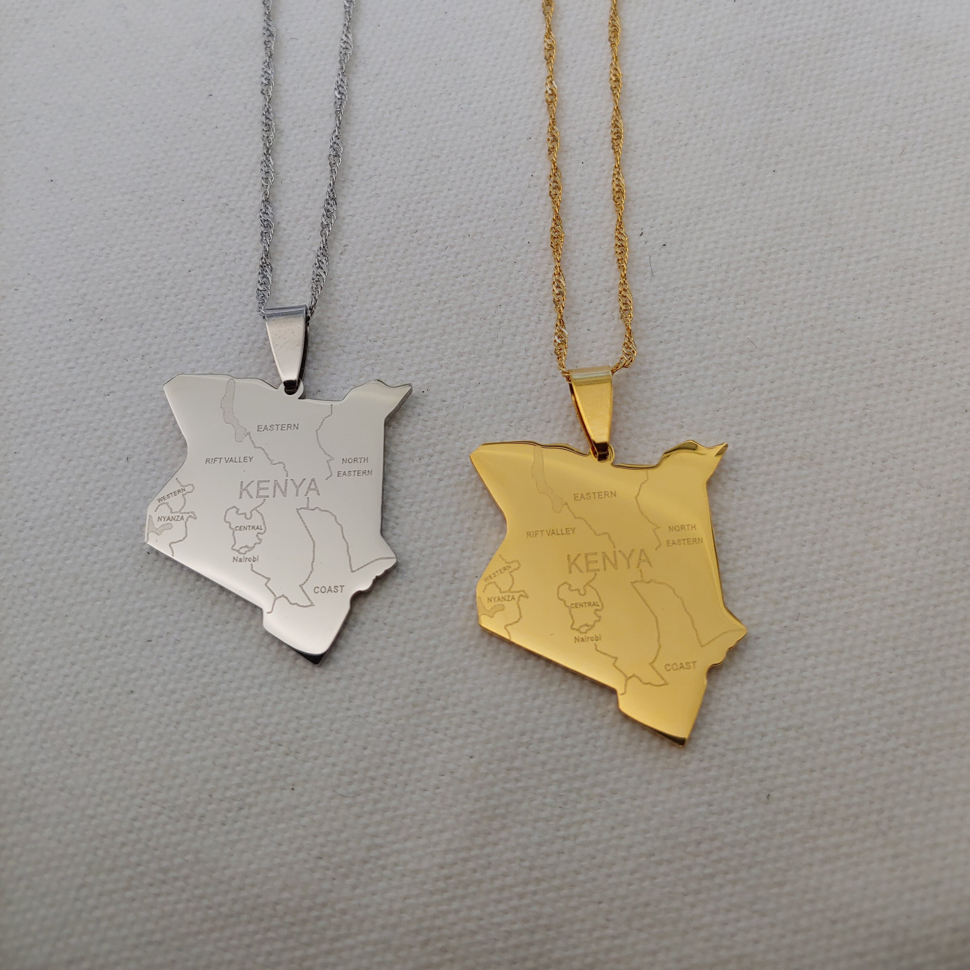Kenya City Map Pendant - Iṣura