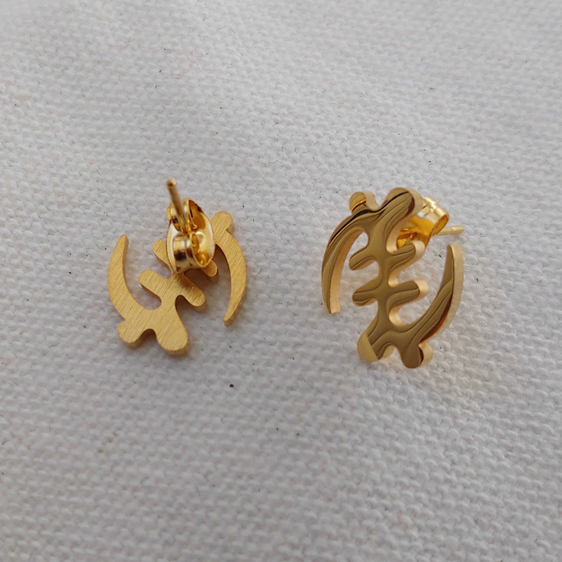 Small Gye Nyame Stud Earrings - Iṣura