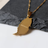 Grenada Island Map Pendant - Iṣura