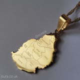 Mauritius City Map Pendant - Iṣura