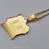 Ivory Coast 'Cote d'Ivoire' Flag Pendant - Iṣura