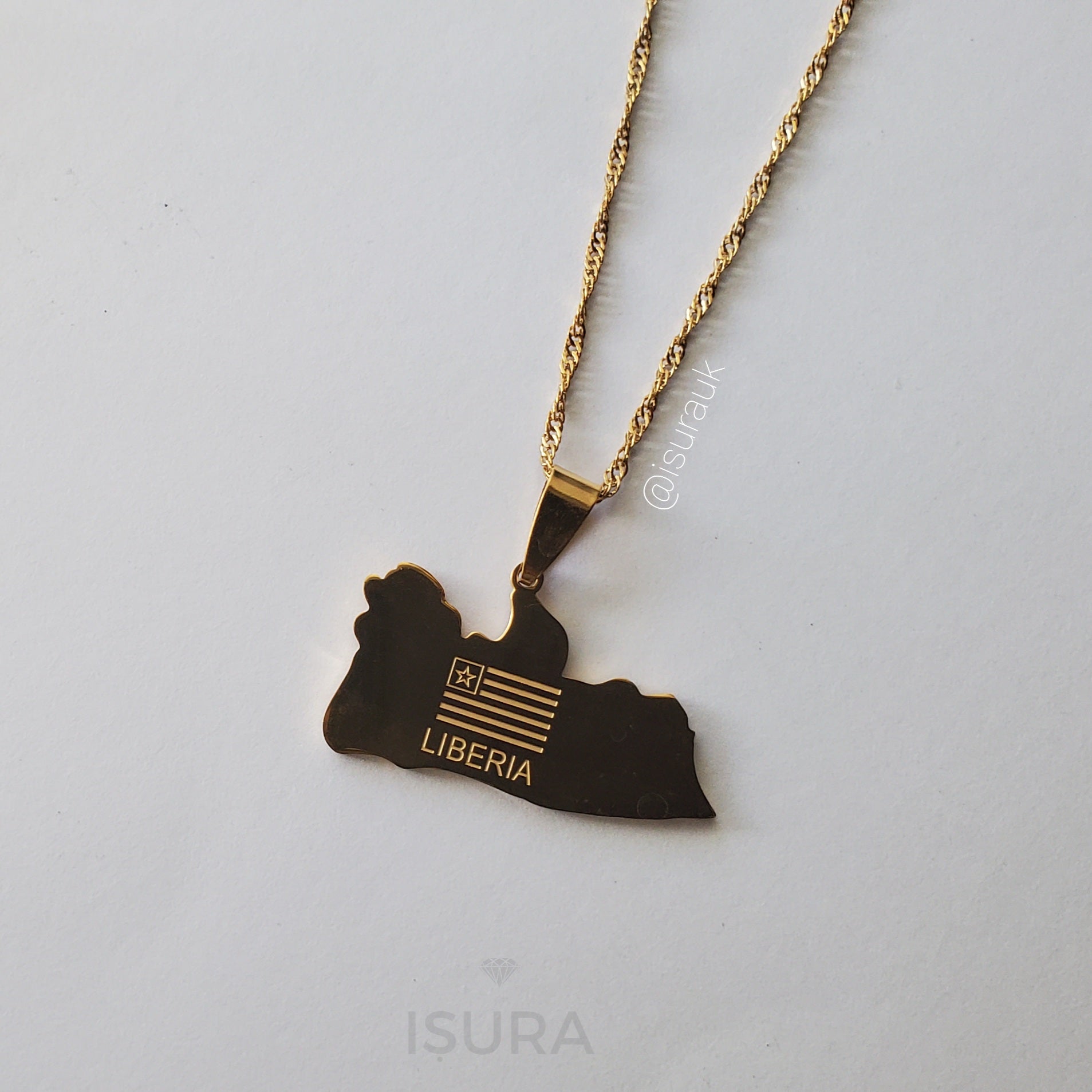 Liberia Flag Pendant - Iṣura
