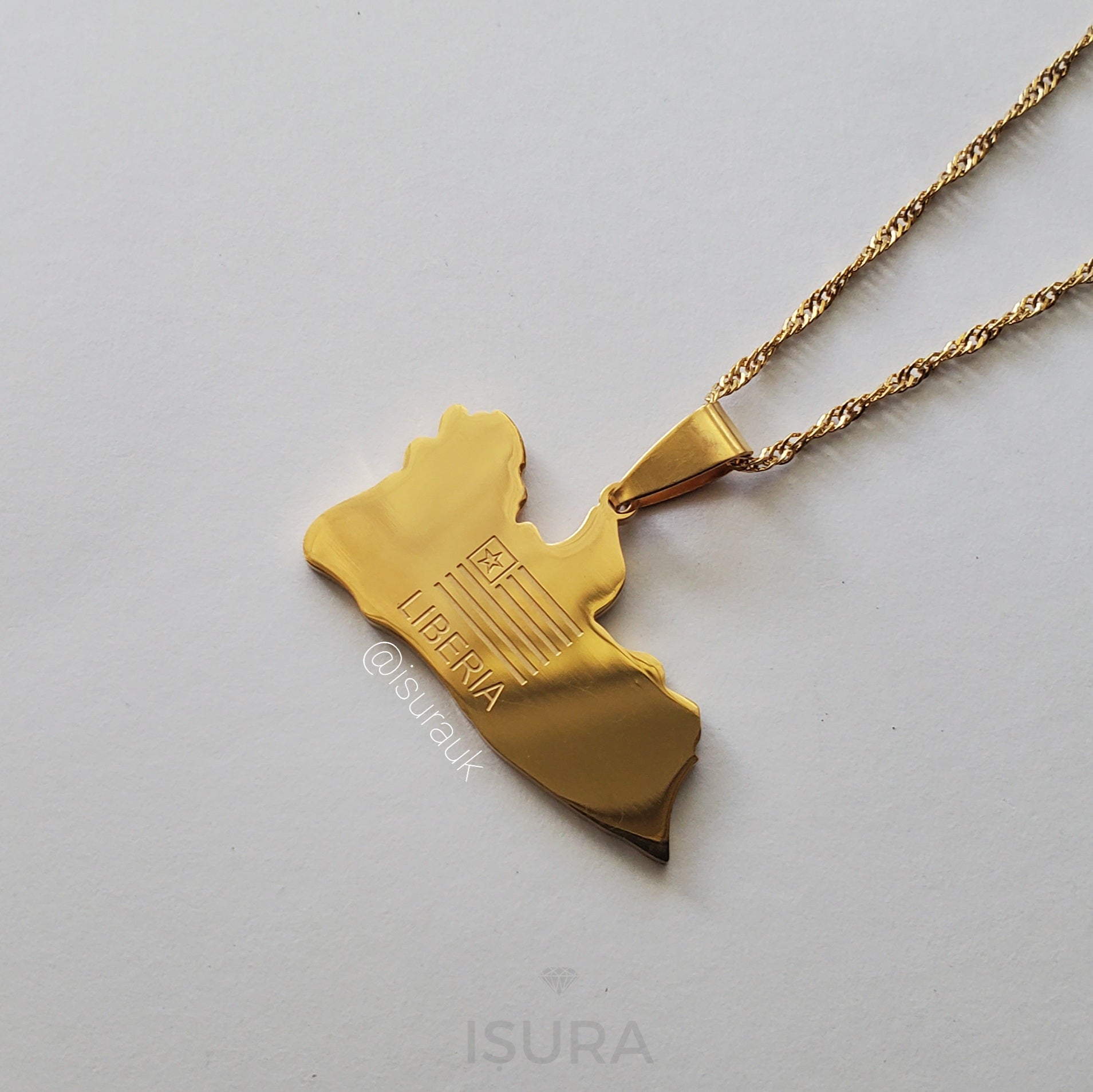 Liberia Flag Pendant - Iṣura