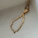 St Lucia Outline Pendant - Iṣura