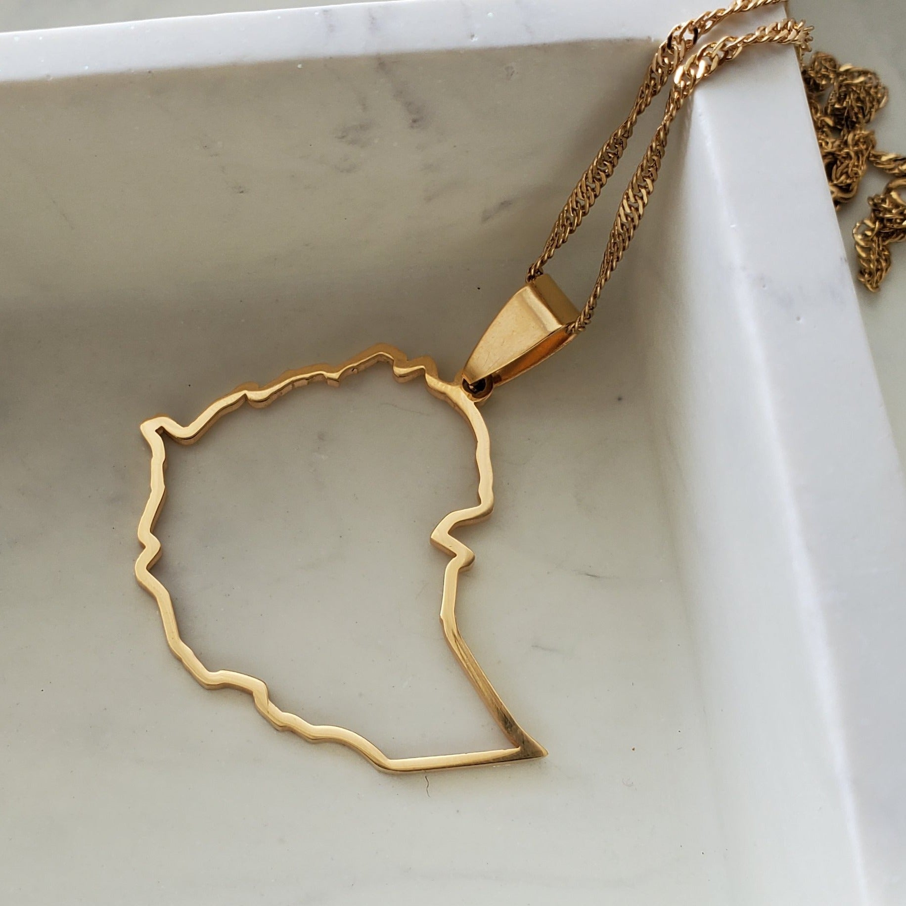 Ethiopia Outline Map Pendant - Iṣura