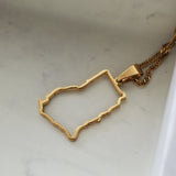 Ghana Outline Map Pendant - Iṣura